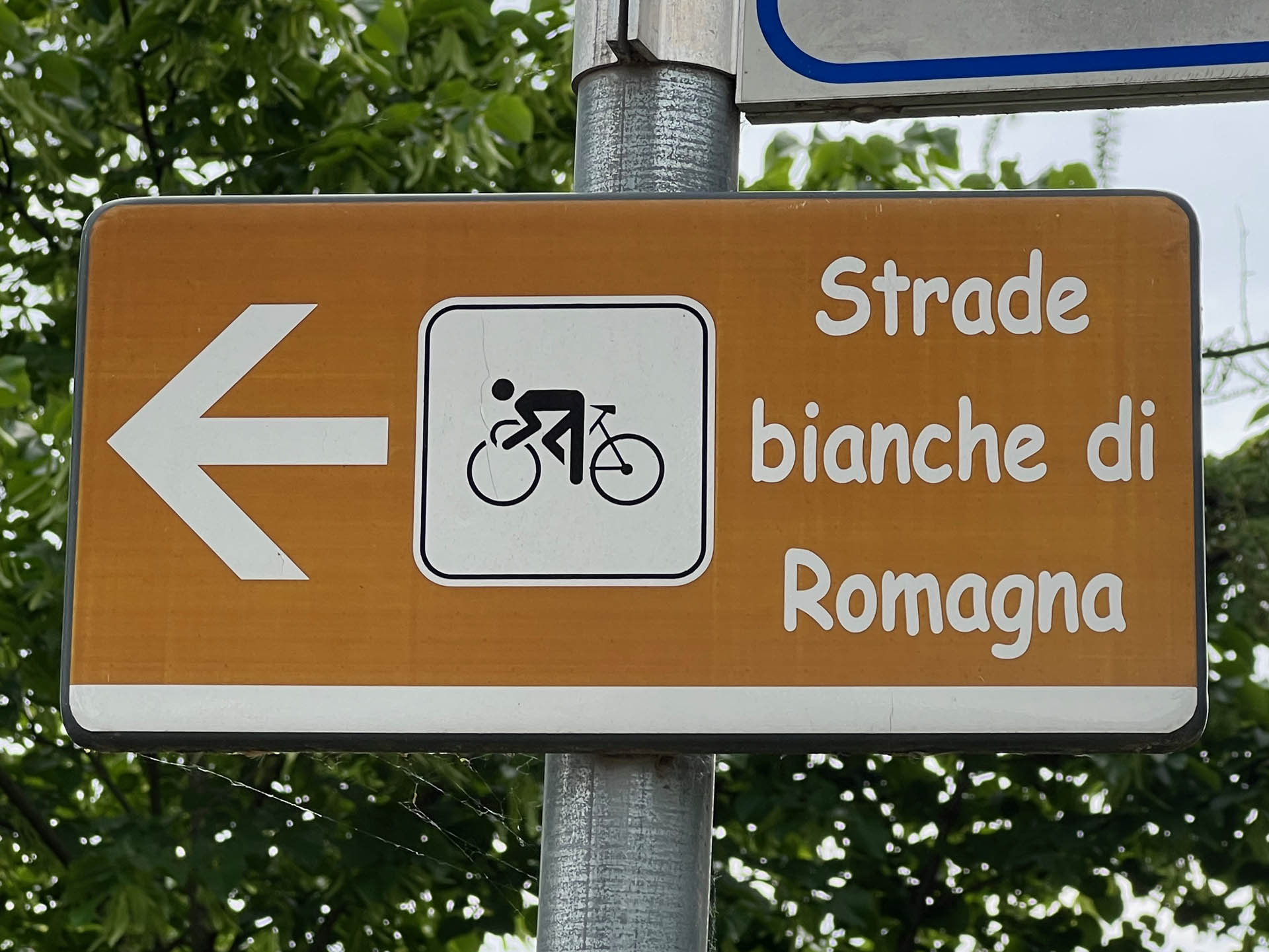 Strade Bianche di Romagna cycling route near Dozza in Emilia-Romagna countryside