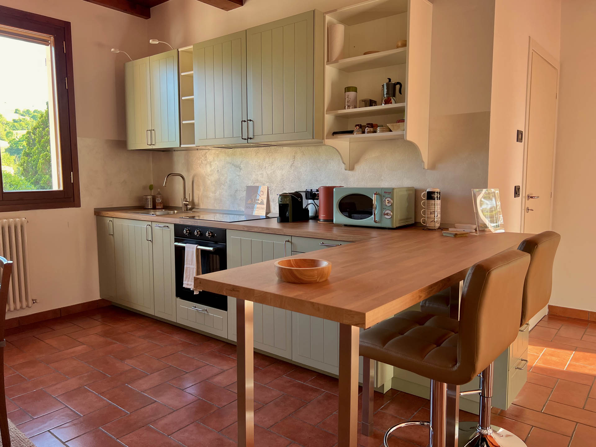 Fully equipped kitchen at Dolce Collina Holiday Home in Dozza